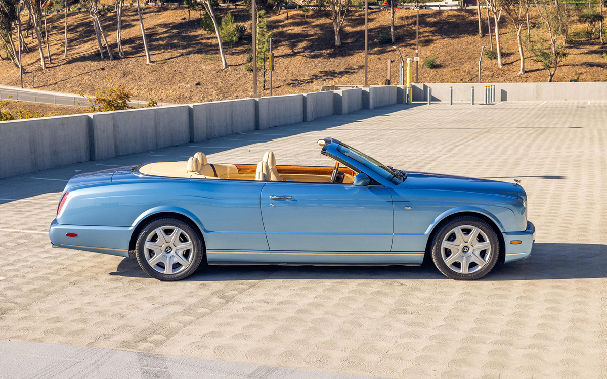 Blue Bentley Azure profile view