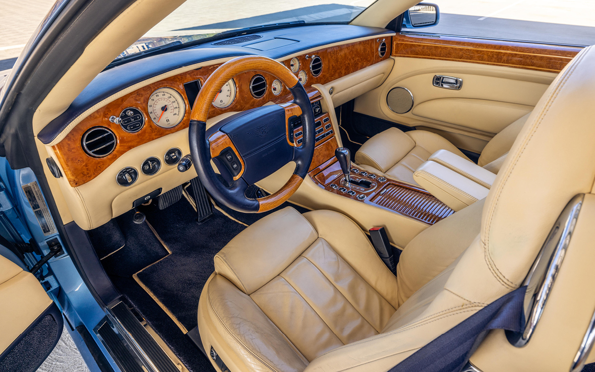 Blue Bentley Azure interior view