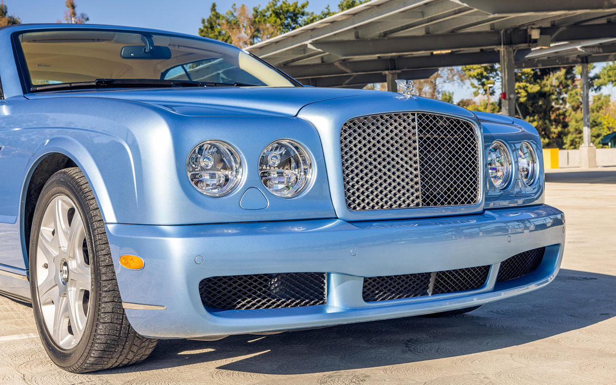 Blue Bentley Azure grille closeup