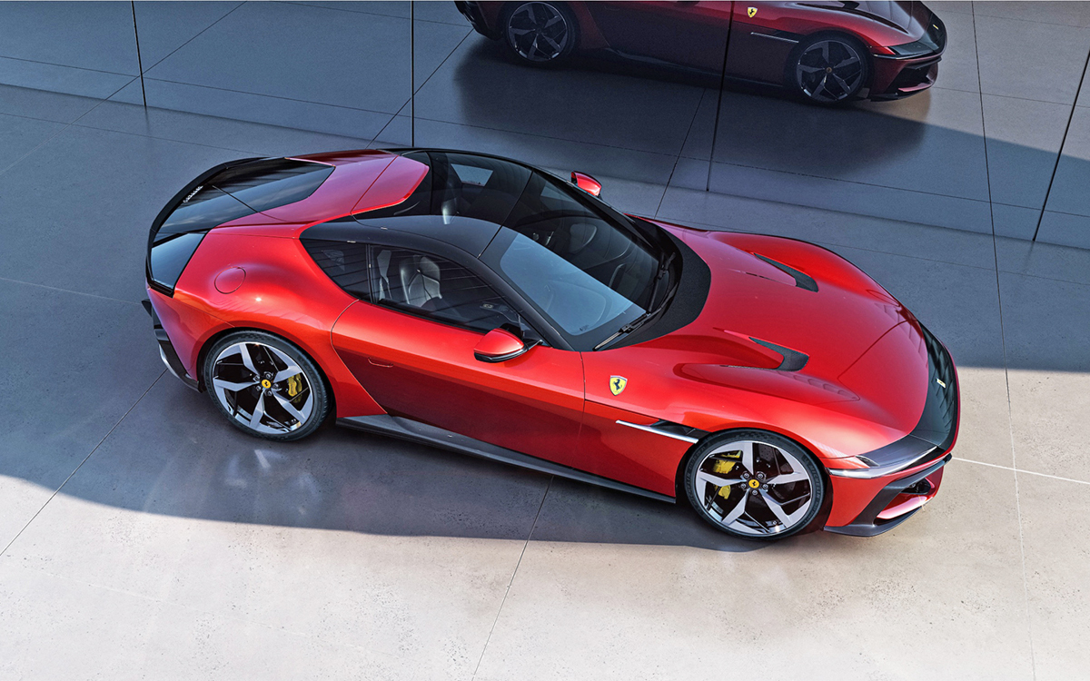 Red Ferrari 12Cilindri high front view